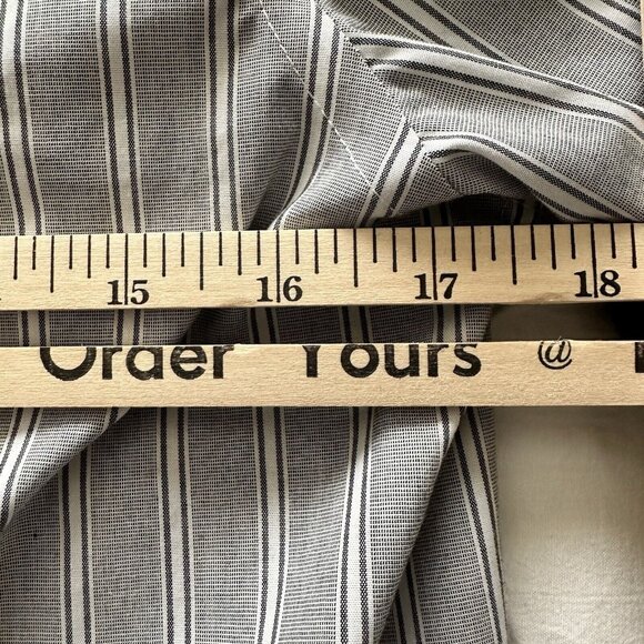 Express 1MX Extra Slim Fit Stretch Cotton Casual Dress Shirt Sz S 14-14.5 Gray - Picture 4 of 8